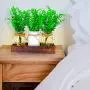 Hooqict Beleuchtete Blumen-Rustikale Glasvasen Mittelstücke Dekoratives Holztablett mit 3 Bemaltem Glasvasen und Fernbedienung LED-Fairy Lights Mason Jar Mittelstück mit Eukalyptus für Wohnzimmer, Küche, Schlafzimmer, Kräuterpflanzen, Couchtisch Dekoratio