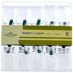 Kurt Adler UL 10-Light Clear Mason Jar Light Set