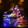 Wein Kork Lichter für Weinflaschen, batteriebetriebene LED Kork-Form Silber-Kupferdraht, farbige Mini-Lichterketten für DIY Weihnachten Halloween Hochzeit Party Dekoration, 10er Set (4 Farben)