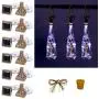 ZYLiWoo Sterne Liebe Solar Flaschenlichtschnur, 12 Stück Solar Wein Flaschen Lichtschnur, Outdoor Wasserdicht Kork Lichter für Hochzeit Urlaub Garten Terrasse Pfad Outdoor Wein Flasche Dekorativ