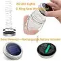 Aikeve Solarleuchter, 8er Pack mit 30 LEDs, Hängende Laternen aus Glasgefäßen, für Outdoor-Party, Garten, Hochzeit, Weihnachten Dekoration (Glasgefäße/Henkel enthalten)