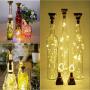 Square Solar Powered Wine Bottle Lights, MeteorShower 8 Pack 20 LED Waterproof Fairy Cork String Craft Lights for Wedding Christmas, Outdoor, Holiday, Garden, Patio Pathway Decor (Warm White)