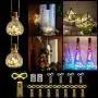 Wein-Flaschen-Lichter mit Korken, DIY Lichterketten-Ornamente für Tische, Partys, Bars, Hochzeiten, Weihnachten, Feierlichkeiten usw., mit Batterie inklusive, 12 Stück/Packung