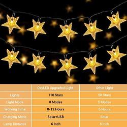 OxyLED 6 Pack Mason Jar Solar Lights + Solar String Lights Outdoor