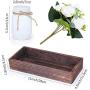 Fowecelt Mason Jar Lights Centerpiece Decorative Wood Tray with Artificial Rose Flowers, Rustic Country Farmhouse Home Decor for Herb Plants Coffee Table Dining Room Living Room Kitchen Garden