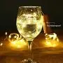 Wein-Gläser-Lichter mit Kork 8 Stück 1,5m 15 LEDs Silber Kupferdraht Batteriebetriebene LED Fairy Lights für DIY/Dekoration/Party/Hochzeit/Weihnachten/Halloween (Warme Weiß)