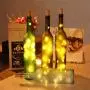 LED Kork Wein Flasche Sterne Glühbirnen Lichtketten, Batteriebetriebene Lichtkette mit 15 Mikro-LEDs DIY für Bar, Wein, Schlafzimmer, Partys, Hochzeiten Dekor (6 Stück 75cm/2,5ft Warmweiß)
