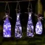 ZYLiWoo Sterne Liebe Solar Flaschenlichtschnur, 12 Stück Solar Wein Flaschen Lichtschnur, Outdoor Wasserdicht Kork Lichter für Hochzeit Urlaub Garten Terrasse Pfad Outdoor Wein Flasche Dekorativ