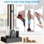 Electric Wine Opener with charging base, Automatic Corkscrew Rechargeable Touch-Sensor Wine Bottle Opener Set with Foil Cutter Vacuum Stopper, Wine Aerator Pourer for Wine Lover