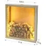 Wein-Korken- und Bierdeckelhalter Wandbox oder Standbox mit Licht – Shadow Box Display Case als Erinnerungsgeschenk 11x12 Zoll