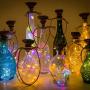 Solar Powered Wine Bottle Lights,8 Pack 20 LED Waterproof Outdoor Solar Fairy String Cork Lights for Wedding Christmas,Holiday, Garden, Patio Tabletop Decor (Warm White)