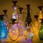 Solarbetriebene Weinbottillichter, 8er Pack, 20 LED Wasserdichte Solar-Fee-Lichter für Hochzeit Weihnachten, Feiertag, Garten, Terrassen-Tischdekoration (Warmweiß)