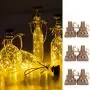 Solarbetriebene Weinbottillichter, 8er Pack, 20 LED Wasserdichte Solar-Fee-Lichter für Hochzeit Weihnachten, Feiertag, Garten, Terrassen-Tischdekoration (Warmweiß)