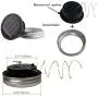 6er Mason Jar Laternen 10 LED Solar Warmweiß Fairy Lights Deckelinsert für Terrasse Garten Party Hochzeit Weihnachten Dekorationsbeleuchtung für Standardbehälter (Behälter nicht enthalten)