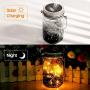 Solar Mason Jar Lights - 3er Set 30 LED Sternen-Fairy Leuchte Solar Garten Hängleuchten Wasserdicht für Innen/Außen Dekorative Leuchten für Hof Hochzeit Party Weihnachten (Warmweiß)