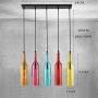 5-licht Vintage Industrieller Farbglas Pendelleuchte, Weinflasendesign Kreatischer Retro Chandelier für Café Loft Restaurant Kücheninsel Bar Esszimmer Bar