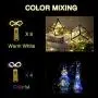 Wein-Flaschen-Lichter mit Korken, DIY Lichterketten-Ornamente für Tische, Partys, Bars, Hochzeiten, Weihnachten, Feierlichkeiten usw., mit Batterie inklusive, 12 Stück/Packung