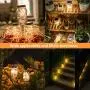 Guirlandes Solaires en Bocal Mason, 6 Pièces, 30 LED, avec Suspentes, Guirlande Lumineuse Solaire Miniature pour Noël, Patio, Jardin, Terrasse, Jardin, Gazon