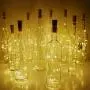 Weinflaschen Kork-Lichter 15er Set, 10 LED/ 40 Zoll Akkubetriebene Kupferdraht Mini Lichterkette, Farbige Glühbirnen-Fairy Lichter für Party, Weihnachten, Halloween, Hochzeit (Warmweiß)