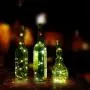 Dreamworth Set von 12 Weinvorrats-Korken-Leuchten – 39 Zoll/1m 10 LED Silberdraht-Lichterkette, Sterne LED-Lichter für Flaschen DIY, Party, Dekoration, Weihnachten, Halloween, Hochzeit oder Stimmungslichter (Warmweiß)