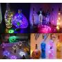 20 LED Weinvorratsleuchten mit Kork, 6,6 m Silberdraht Korkleuchten, batteriebetriebene Mini-Farbstreifenleuchten für Spirituosenflaschen, Basteln, Party, Hochzeit, Halloween, Weihnachten Dekoration, 10er Set