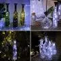 8er Pack Solarbetriebene Weinvorratsleuchten mit 20 LEDs, wasserdichte Korkleisten-Fairy-Lichter für Weinflaschen, Garten, Terrasse, Tischdeko (Weiß)