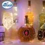 Wein-Flaschen-Lichter mit Korken, 20er Pack, batteriebetrieben, Mini-Feenkerzenketten, DIY, 20 LEDs pro Kette, für Zuhause, Party, Hochzeit, Festival, Indoor Outdoor Dekoration (Warmweiß)