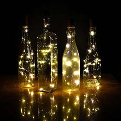 Wine Bottle Cork Lights, iMazer AAA Battery Operated Micro Artificial Copper Wire Starry Fairy String Lights for Christmas, Party, Wedding, Wine Bottle Decorations 6Pack (Battery Powered Warm White)