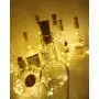 Wein-Gläser-Lichter mit Korken, LoveNite 10er Pack Akkubetriebene LED Korkform Silberdraht Bunte Mini Lichterketten für DIY, Party, Dekoration, Weihnachten, Halloween, Hochzeit (Warme Weiß)