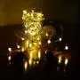 Wein-Gläser-Lichter mit Kork-Dekoration – 12 Stück, 15 LEDs, Korkform, Silberdraht, Batteriebetriebene LED-Fairy Lights zur individuellen Gestaltung/Dekoration/Party/Hochzeit/Weihnachten/Halloween… (Warme Weiß)