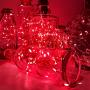 PheiLa 10 Pack Wine Bottle Lights Red Christmas Lights Battery Operated Valentine Lights Waterproof 3.3ft LED Cork Shape Silver Wire Fairy Lights for Jar Party Wedding Bar Valentines Gift Decoration