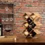 MyGift Countertop Burnt Wood 8-Bottle Wine Rack MyGift Countertop Burnt Wood 8-Bottle Wine Rack