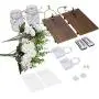 CANMEIJIA Rustikale Wandleuchten aus Glasbehältern, Wanddekoration mit Glasbehältern für die Wand mit Fernbedienung LED-Farbspielen, 6-Stunden-Timer mit Blumenleuchten, Set von 2