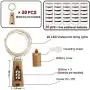 20 Pièces Lignes Lumineuses LED 6,6ft, 20 LED pour Bouteilles de Vin, Luminaires pour Bouchons de Vin avec 30 Mini Guirlandes Lumineuses Fonctionnant sur Pile pour Décoration de Bouteilles de Vin, Artisanat, Fête, Bar, Noël, Festival.