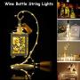 LED Weinbottich mit Korken – 20 LEDs, Batteriebetrieb für Party, Hochzeit, Weihnachten, Halloween, Bar Dekoration – Warmer Weißton