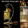 String led Wine Bottle with Cork 20 LED Bottle Lights Battery Cork for Party Wedding Christmas Halloween Bar Decor - Warm White