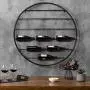 Étagère Murale Moderne en Métal Noir pour 12 Bouteilles de Vin – MyGift Étagère Murale Moderne en Métal Noir pour 12 Bouteilles de Vin – MyGift