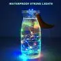 6er Pack 10 LED 4 Farben Solarbetriebene Weinflaschen-Lichter, Mini Kupferdraht Wasserdichte Fairy Lights, LED Lichterkette, Weihnachts- und Hochzeitsdeko für Zuhause, Garten, Schlafzimmer, Outdoor & Indoor
