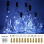 Wine Bottle Lights with Cork - KOLANDY 12 Pack 20 LED Battery Operated LED Fairy Mini String Lights for DIY, Party, Decor, Wedding, Halloween, Christmas (Cool White)