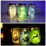 Solar Mason Jar Lights 2 Packs 30 LEDs Fairy String Lights Solar Powered Outdoor Waterproof Mason Jars Hanging Mason Jar Solar Lights Table Decor for Patio Christmas, Garden, Wedding, Yard and Lawn