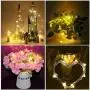 String led Wine Bottle with Cork 20 LED Bottle Lights Battery Cork for Party Wedding Christmas Halloween Bar Decor - Warm White