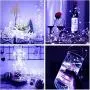 Reisin Wein Flaschen Leuchten 10er Pack 20 LED Batteriebetriebene Korkform Silberdraht Farbige Glühbirnen Mini Lichterkette für DIY Festival Hochzeit Party Innen- & Draußen Dekoration (Kaltweiß)