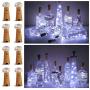 8 Pack 20 LED Wine Bottle Cork Lights, Fairy Mini String Lights Copper Wire, Battery Operated Starry Lights for DIY, Christmas, Halloween, Wedding, Party, Indoor&Outdoor (Cool White)