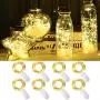 Battery Powered Fairy String Lights 8 Pack 10 ft 30 LED Starry Lights for DIY Mason Jar Wine Bottle Glasses Lighting for Home Bedroom Patio Wedding Christmas Table Decoration (Warm White) Battery Powered Fairy String Lights 8 Pack 10 ft 30 LED Starry Lights for DIY Mason Jar Wine Bottle Glasses Lighting for Home Bedroom Patio Wedding Christmas Table Decoration (Warm White)