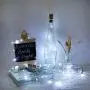 Weihnachtslichtketten mit Korken, LoveNite 12er Pack, 12 LED, Silberdraht, Farbwechsel, Mini-Fairy Lights (keine Flaschen) für DIY, Party, Weihnachten, Hochzeit (Kalter Weiß)