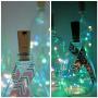 Wine Bottle Lights with Cork Decorman 12 Pcs 15 LEDs Cork Shape Silver Copper Wire Battery Powered LED Fairy String Lights for DIY/Decor/Party/Wedding/Christmas/Halloween… (red, Yellow,Blue,Green)