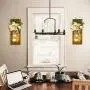 Glasbehälter Wandleuchten – 2er Set Rustikale Wandleuchten mit Fernbedienung Timer LED Sterneleuchten, Leuchten für die Innendekoration, Handgemachte, dekorative und schicke Hängeleuchten mit Glasbehältern.