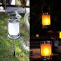 Solar Flames Lantern, Solar Powered Flickering Flames Lights Outdoor Hanging Waterproof Landscape Lanterns, Solar Mason Jar Lights for Patio, Yard, Garden and Pathway Decoration (1 Pack)