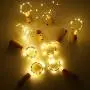 10er Pack 15 LED Weinflaschen-Kerzenlicht, Mini-Fadenlicht aus Kupferdraht, Batteriebetriebenes Sternelicht für DIY, Weihnachten, Halloween, Hochzeit, Party, Indoor & Outdoor (10er Pack, Warmweiß)