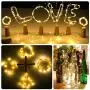 Wine Bottle Lights with Cork, Fulighture 6.6FT 20 LED Copper Wire String Light, Battery Operated Mini Fairy String Light for Liquor Bottle Crafts DIY Party Wedding Decoration, Warm White, 5 Pack Wine Bottle Lights with Cork, Fulighture 6.6FT 20 LED Copper Wire String Light, Battery Operated Mini Fairy String Light for Liquor Bottle Crafts DIY Party Wedding Decoration, Warm White, 5 Pack